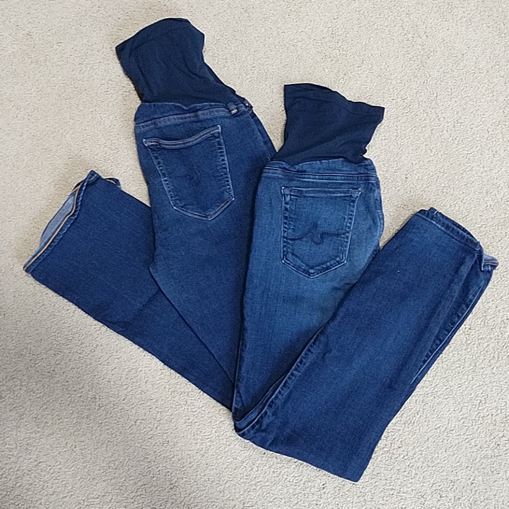 Two Pair of Adriano Goldschmted Maternity Jeans